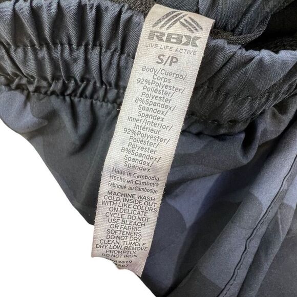 RBX Women's Camouflage Mid Rise Activewear Athletic Running Shorts Small Petite - Picture 4 of 5